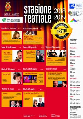 Frosinone, al via la stagione al Teatro comunale N