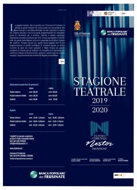 Frosinone, al via la stagione al Teatro comunale N