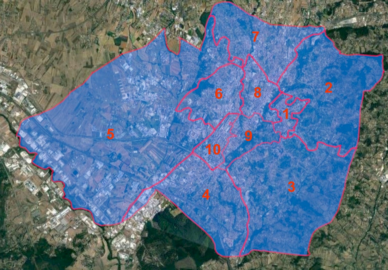 Territorio Diviso in Zone
